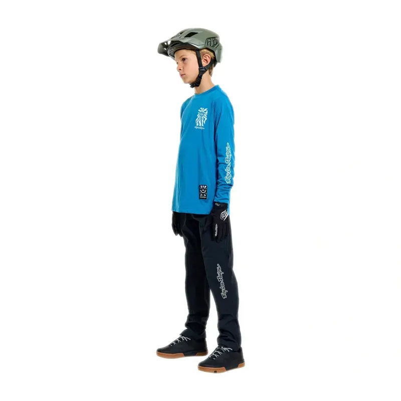 Troy Lee Designs Skyline Trail Youth Trousers in Mono Black-10