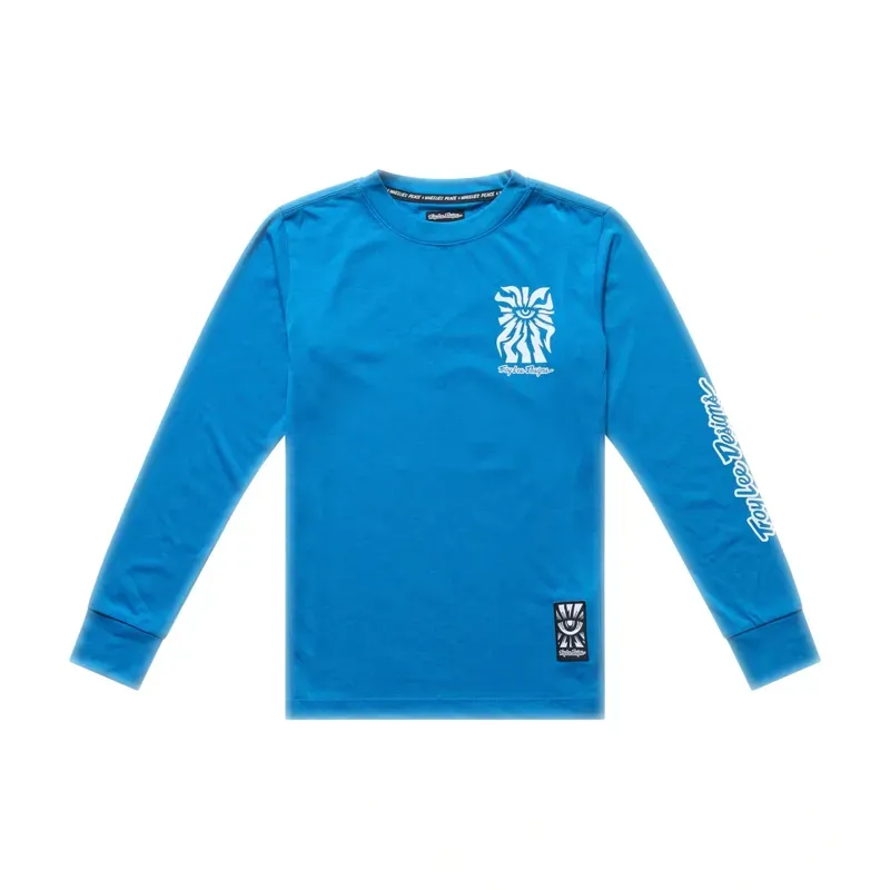 Troy Lee Designs Youth Skyline Ride One Eye Long Sleeve T-Shirt in Aero Blue