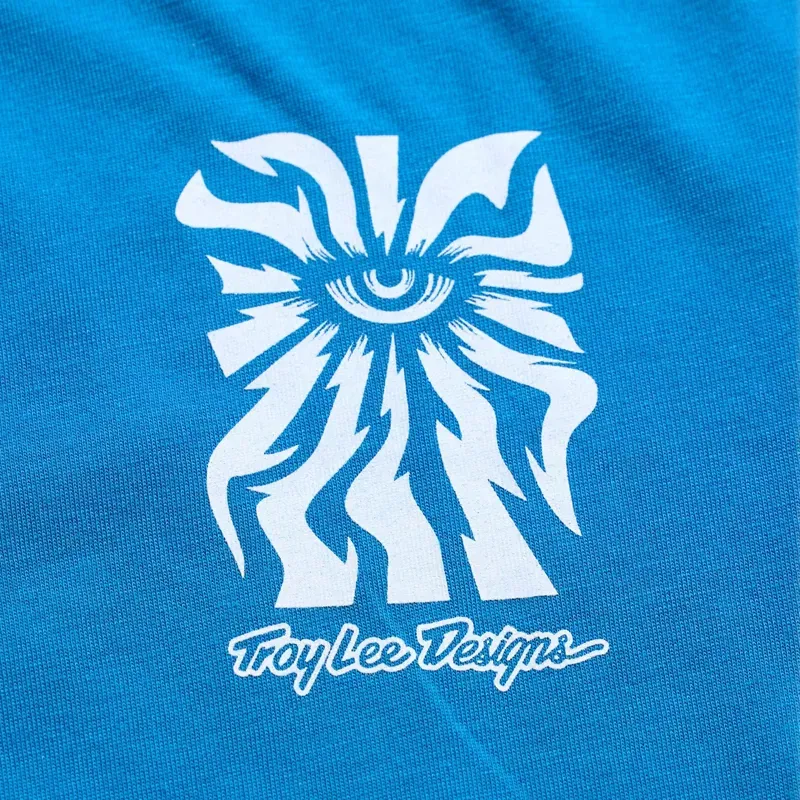 Troy Lee Designs Youth Skyline Ride One Eye Long Sleeve T-Shirt in Aero Blue-2