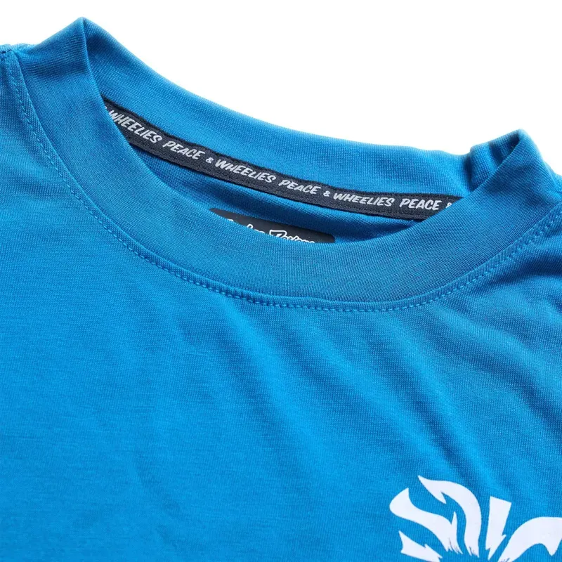 Troy Lee Designs Youth Skyline Ride One Eye Long Sleeve T-Shirt in Aero Blue-3