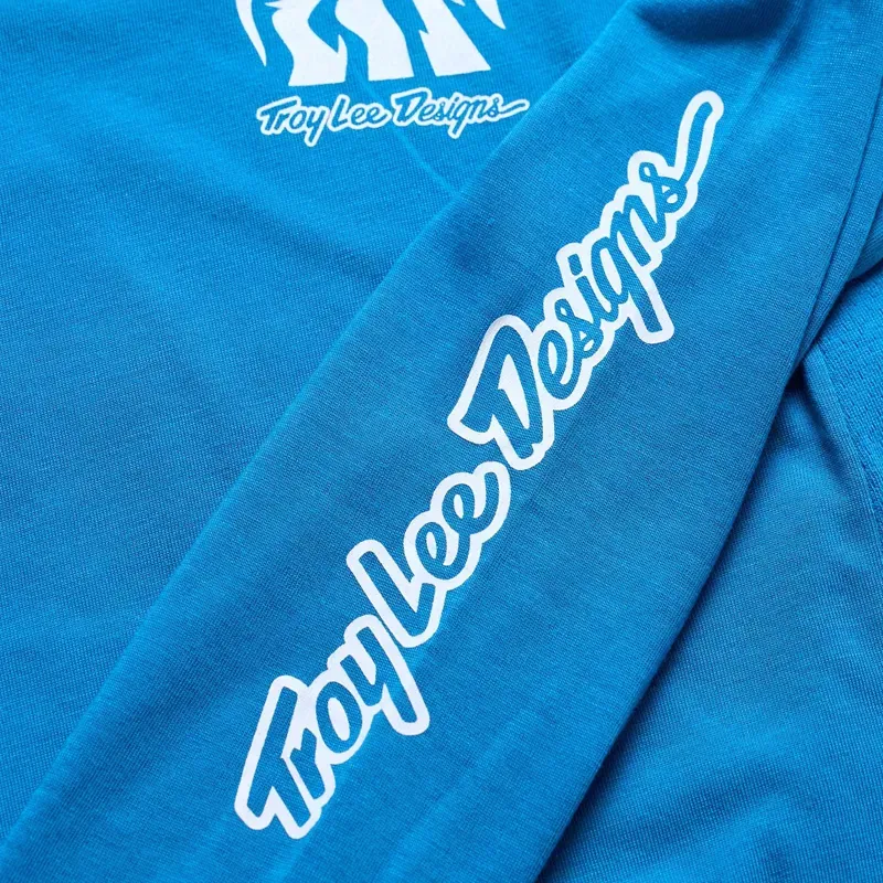 Troy Lee Designs Youth Skyline Ride One Eye Long Sleeve T-Shirt in Aero Blue-6