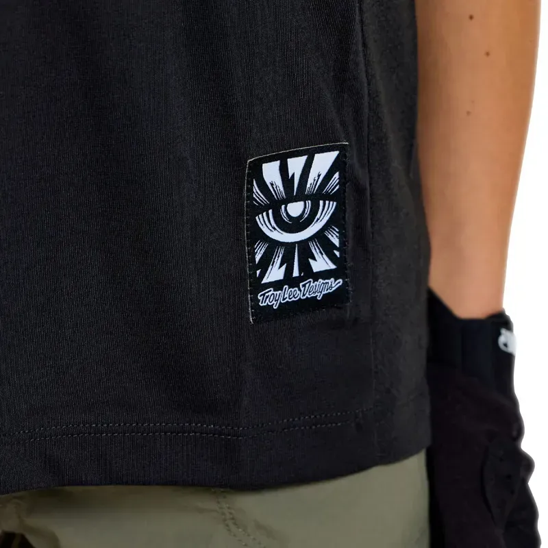 Troy Lee Designs Signature Skyline Ride Youth Short Sleeve Jersey in Black/Real Teal-10
