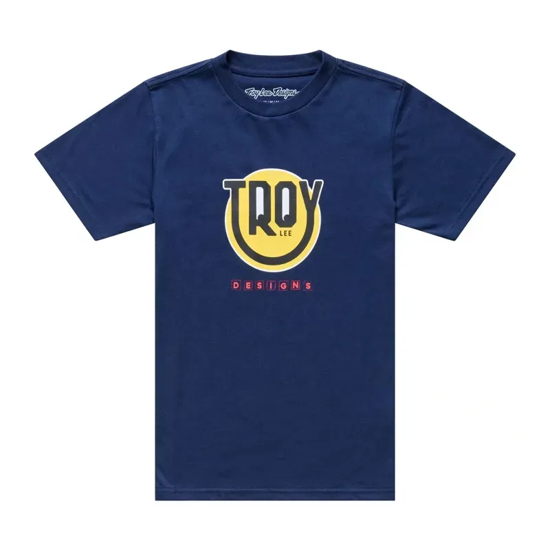 Troy Lee Designs Happy Dayz Youth Short Sleeve T-Shirt in Navy