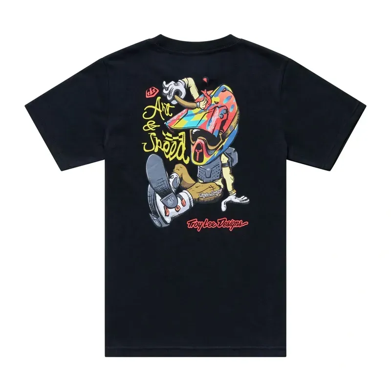 Troy Lee Designs Heritage Youth Short Sleeve T-Shirt in Black-1