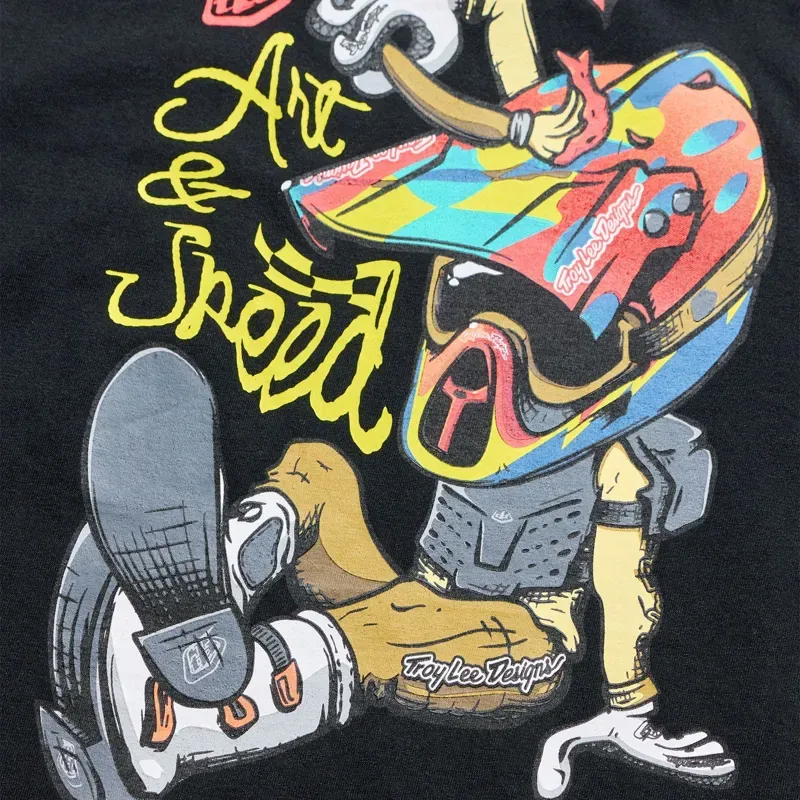 Troy Lee Designs Heritage Youth Short Sleeve T-Shirt in Black-2