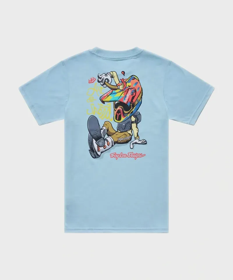 Troy Lee Designs Heritage Youth Short Sleeve T-Shirt in Dawn Blue-1