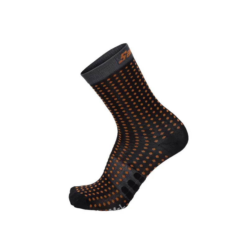 Santini Tono 2.0 Medium Profile Sock Black/Grey/Orange