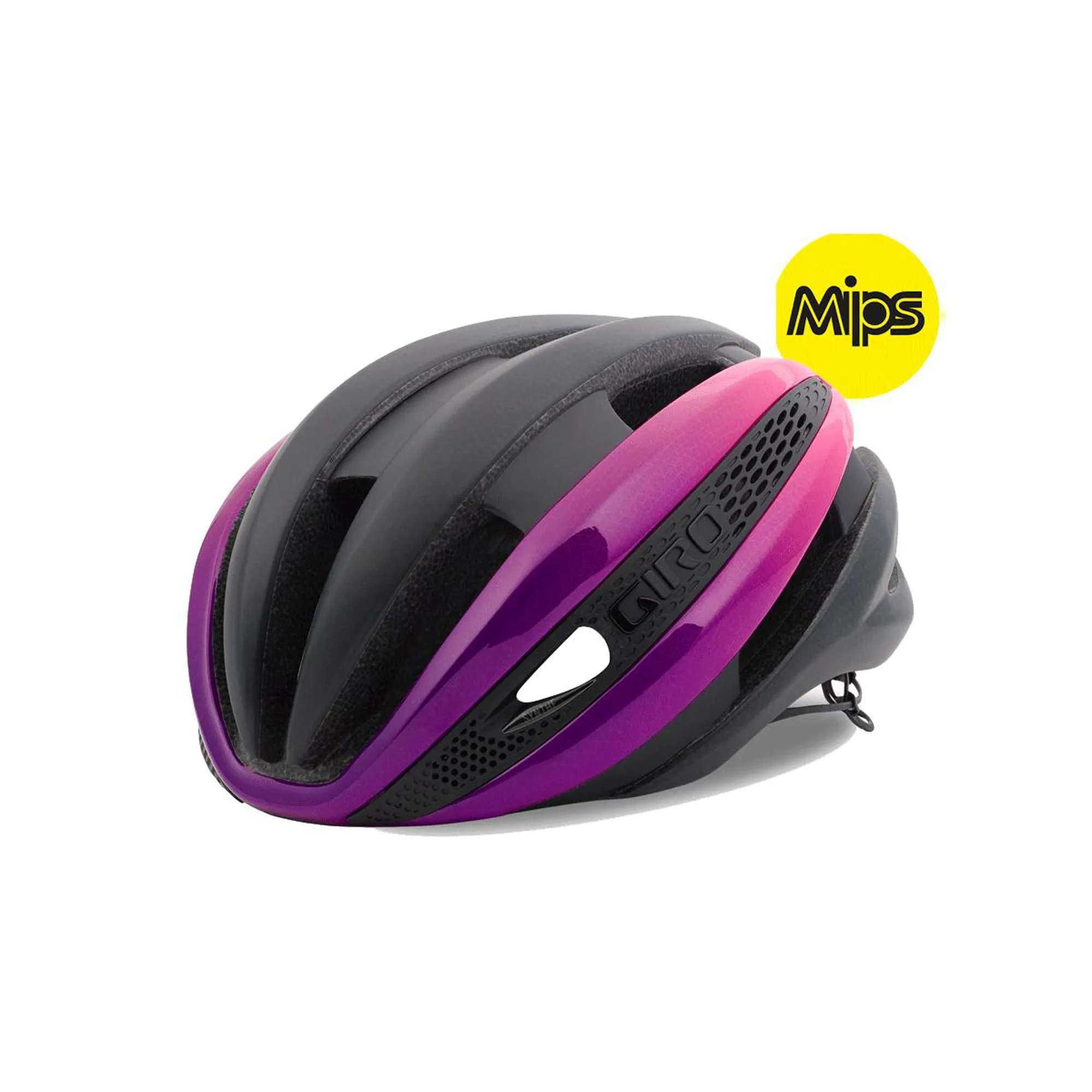 GIRO SYNTHE MIPS ROAD HELMET BLACK/BRIGHT PINK